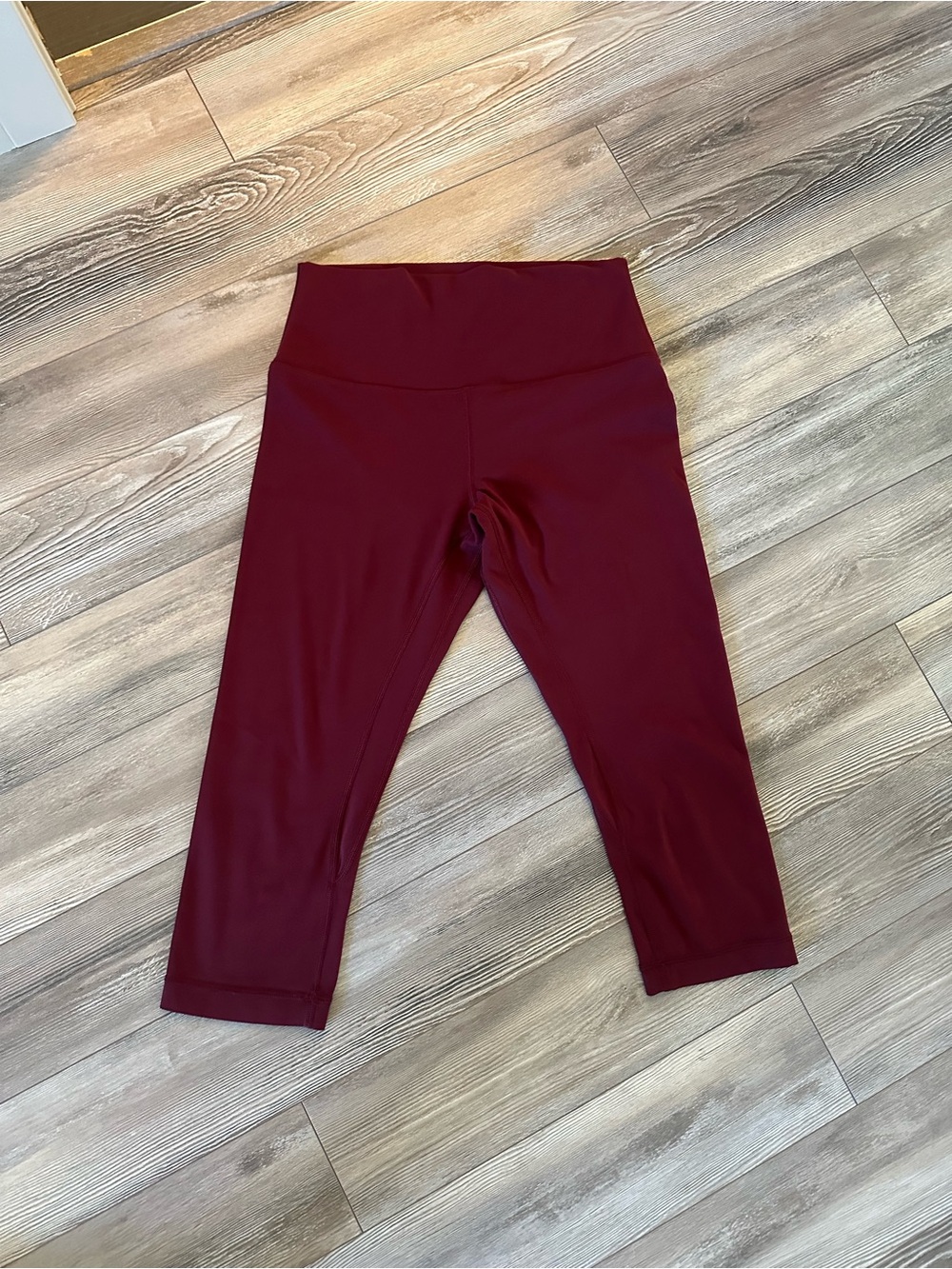 Red Lululemon Align Crop Leggings